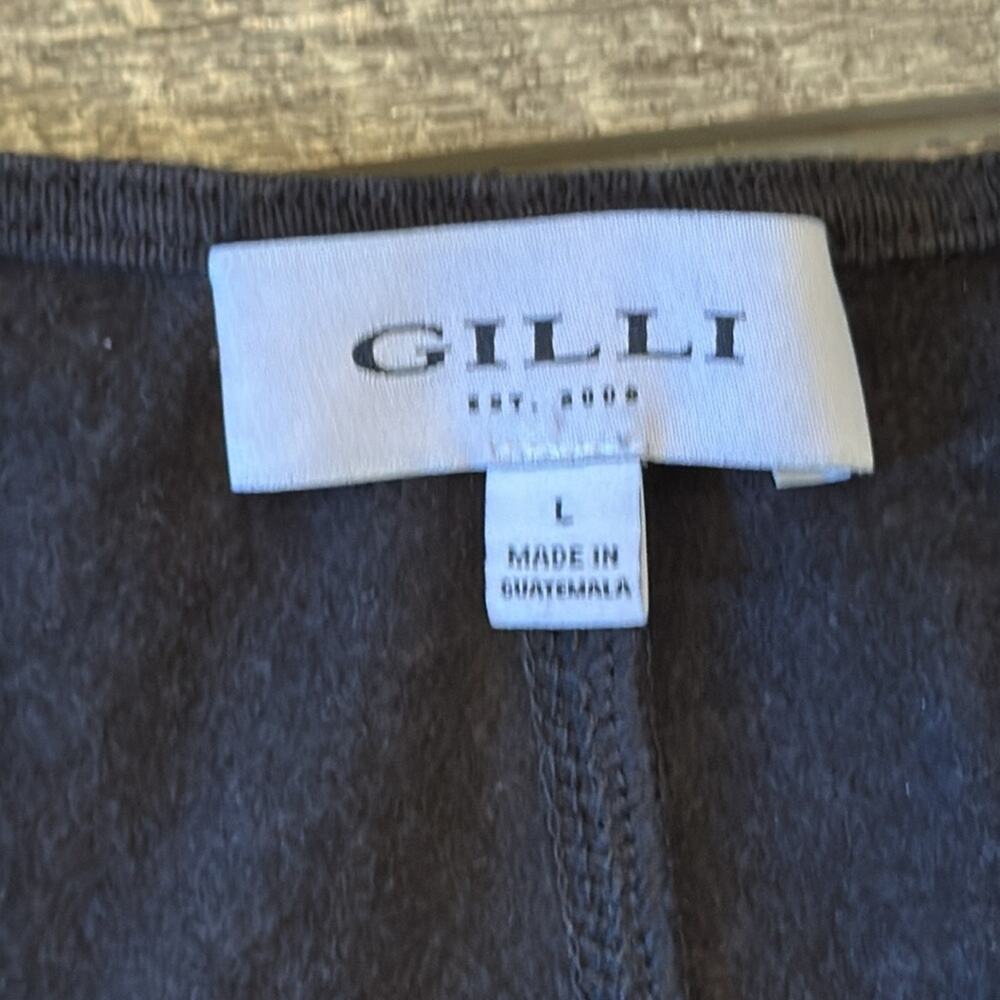 Gilli Charcoal Grey Black Long Sleeve Jumpsuit Size L - Picture 9 of 10